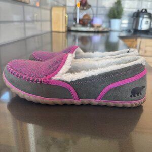 SOREL Womens Tremblant Moccasins Slip-on Shoe Size 7 Pink EUC